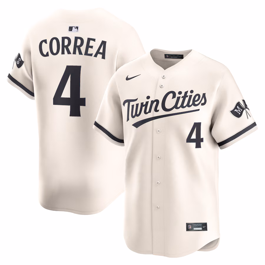 Carlos Correa Minnesota Twins Nike Alternate Limited Player Jersey - Cream