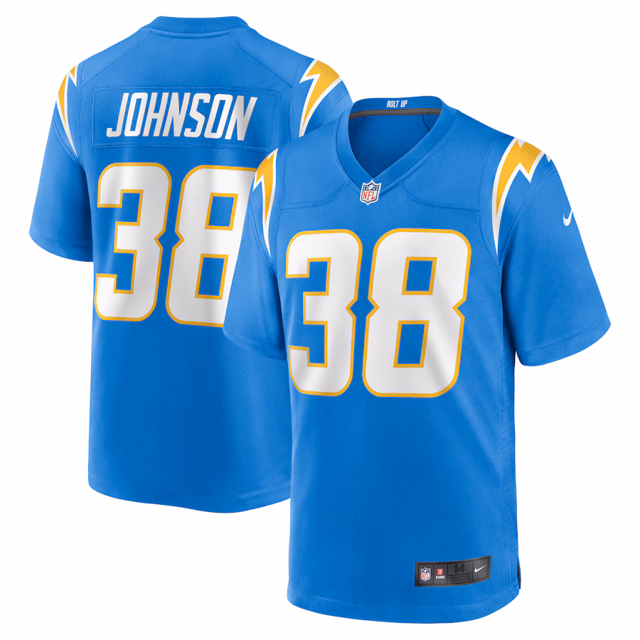 Emany Johnson Los Angeles Chargers Nike Team Game Jersey - Powder Blue