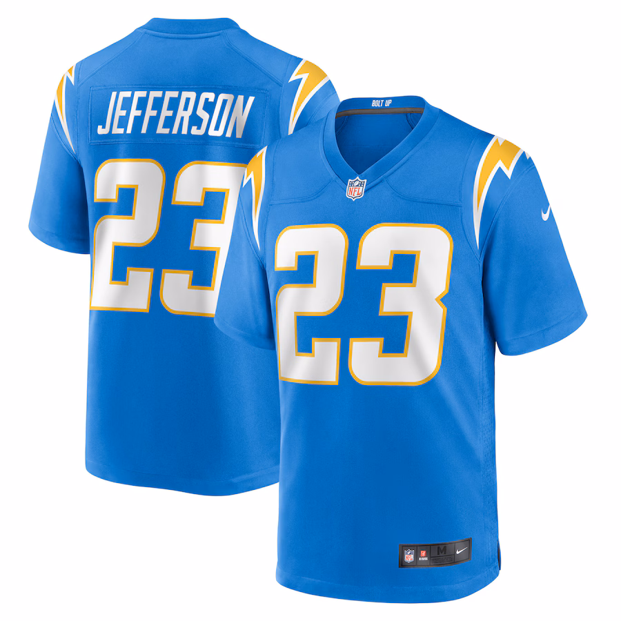 Tony Jefferson Los Angeles Chargers Nike Team Game Jersey - Powder Blue