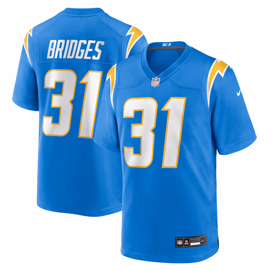 Trikweze Bridges Los Angeles Chargers Nike Team Game Jersey - Powder Blue