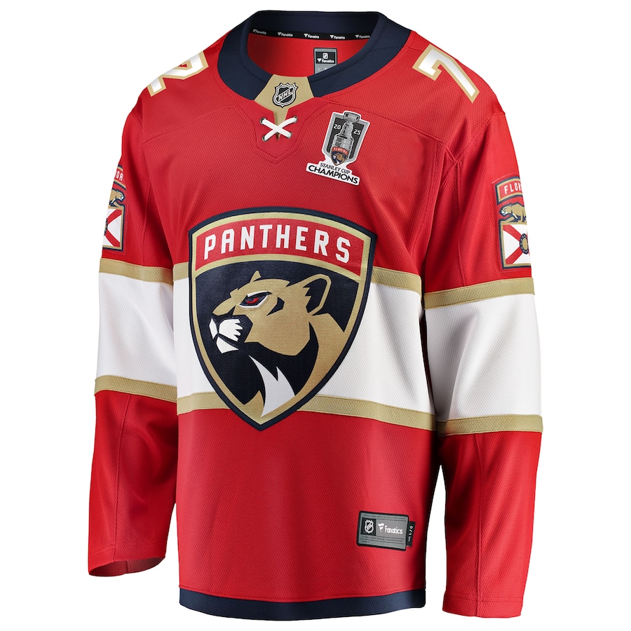 Sergei Bobrovsky Florida Panthers Fanatics 2025 Stanley Cup Champions Breakaway Jersey - Red