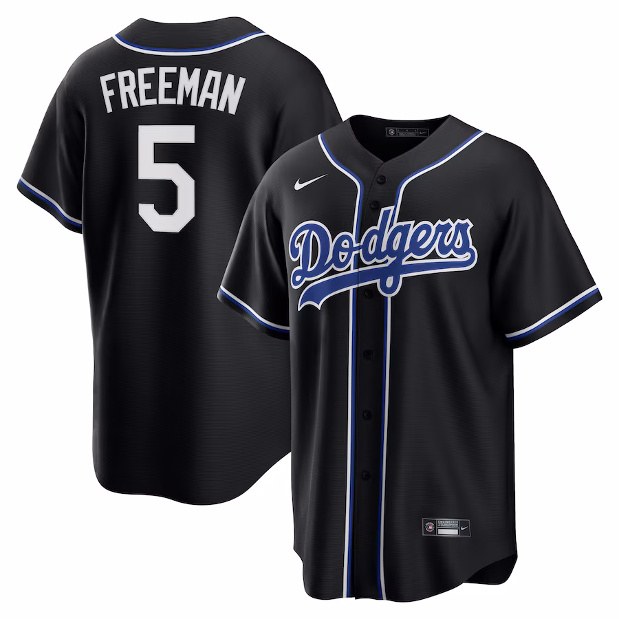 Freddie Freeman Los Angeles Dodgers Nike Lights Out Replica Player Jersey - Black