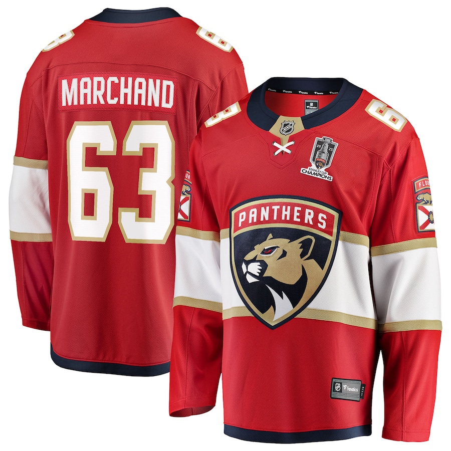 Brad Marchand Florida Panthers Fanatics 2025 Stanley Cup Champions Breakaway Jersey - Red
