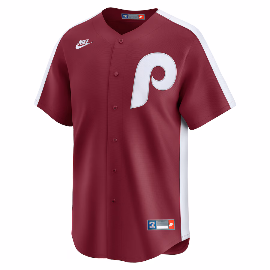 Philadelphia Phillies Nike Throwback Cooperstown Collection Limited Jersey - Maroon