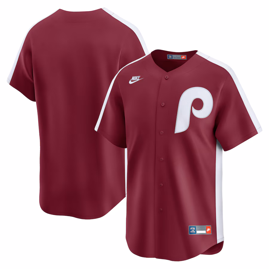 Philadelphia Phillies Nike Throwback Cooperstown Collection Limited Jersey - Maroon