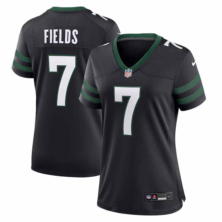 Justin Fields New York Jets Nike Women's Alternate Game Jersey - Black