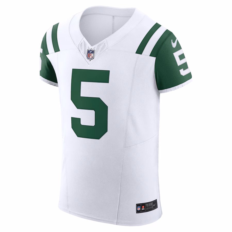 Garrett Wilson New York Jets Nike Classic Alternate Vapor F.U.S.E. Elite Jersey - White