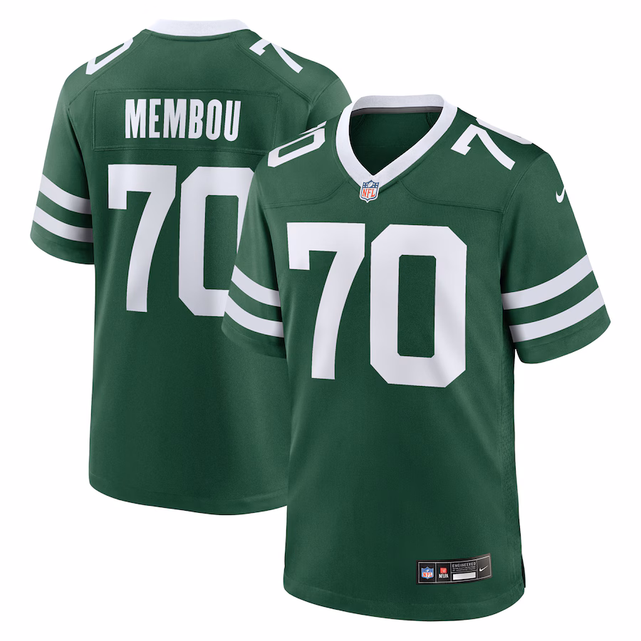 Armand Membou New York Jets Nike 2025 NFL Draft First Round Pick Game Jersey - Legacy