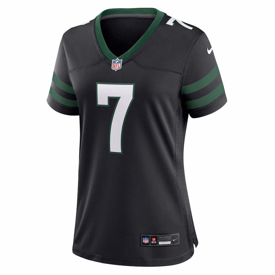 Justin Fields New York Jets Nike Women's Alternate Game Jersey - Black