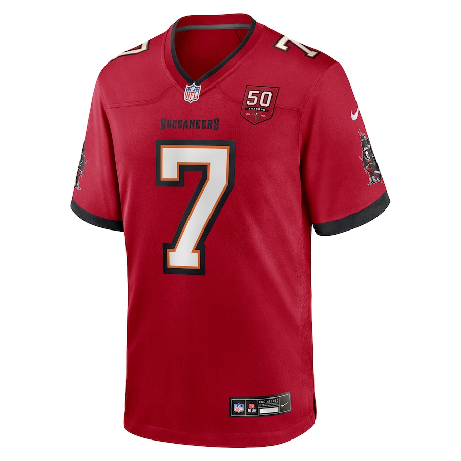 Bucky Irving Tampa Bay Buccaneers Nike 50th Anniversary Game Jersey - Red