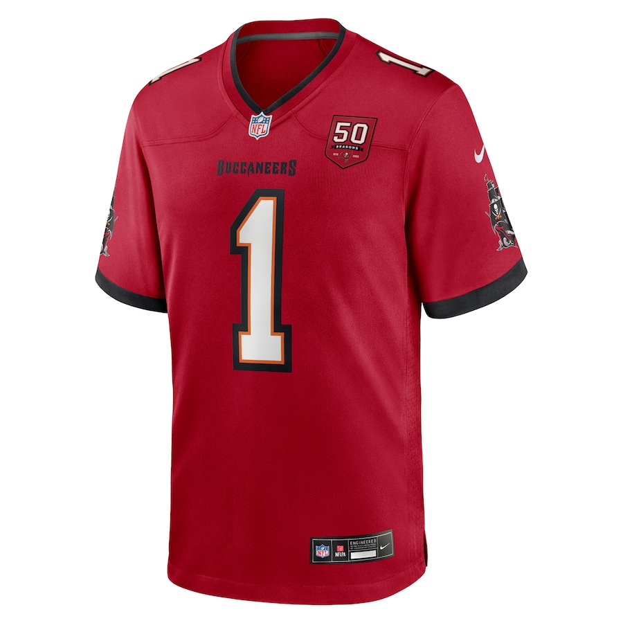 Rachaad White Tampa Bay Buccaneers Nike 50th Anniversary Game Jersey - Red