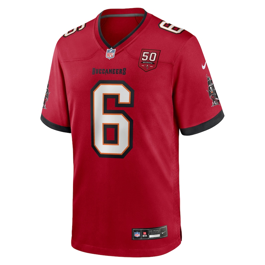 Baker Mayfield Tampa Bay Buccaneers Nike 50th Anniversary Game Jersey - Red