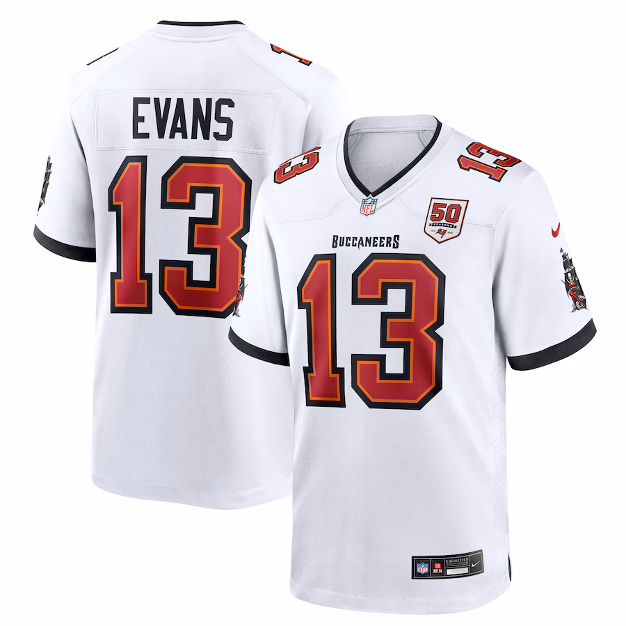 Mike Evans Tampa Bay Buccaneers Nike 50th Anniversary Game Jersey - White