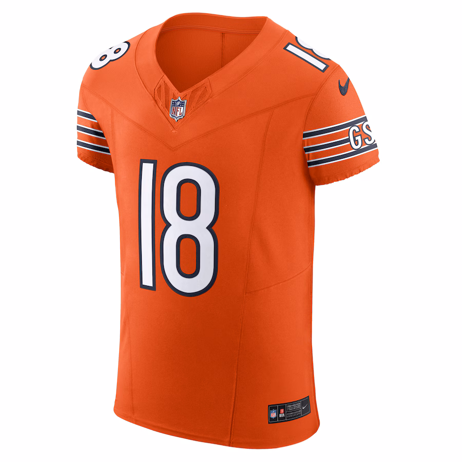 Caleb Williams Chicago Bears Nike Alternate Vapor F.U.S.E. Elite Jersey - Orange