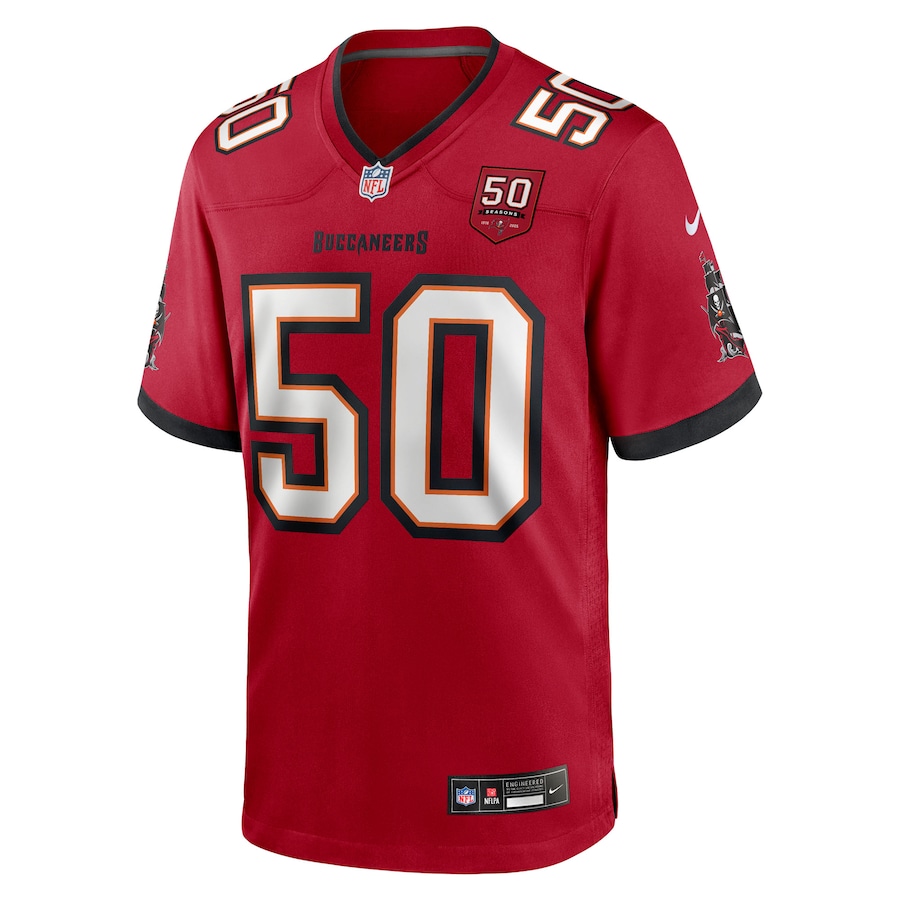 Vita Vea Tampa Bay Buccaneers Nike 50th Anniversary Game Jersey - Red