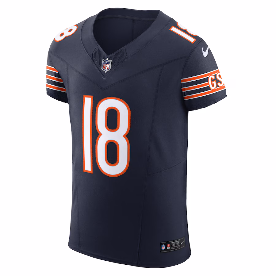 Caleb Williams Chicago Bears Nike Team Vapor F.U.S.E. Elite Jersey - Navy