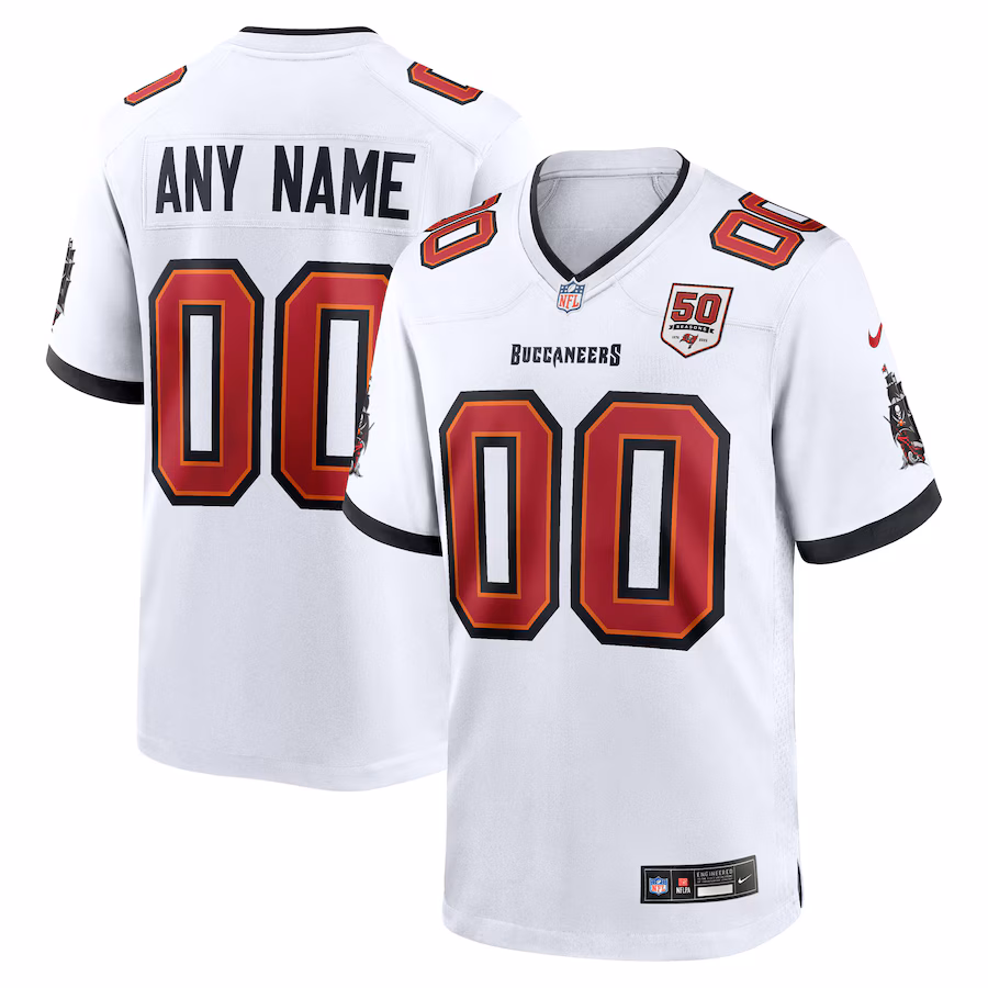 Tampa Bay Buccaneers Nike 50th Anniversary Custom Game Jersey - White