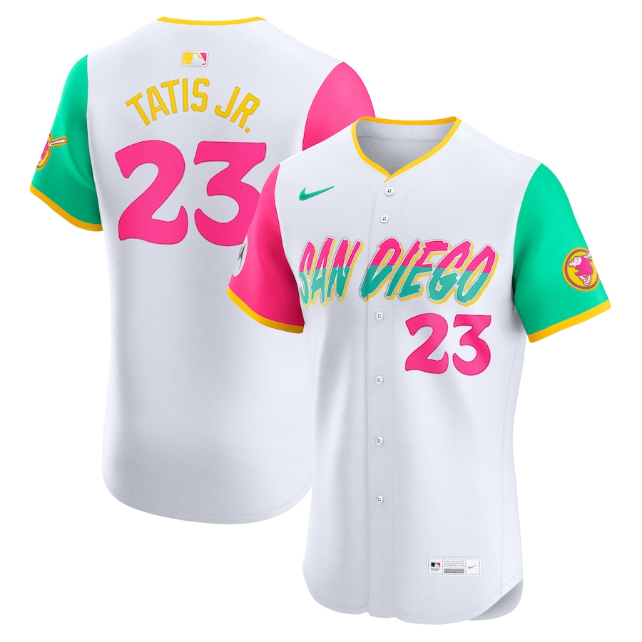 Fernando Tatis Jr. San Diego Padres Nike City Connect Sponsor Patch Elite Player Jersey - White