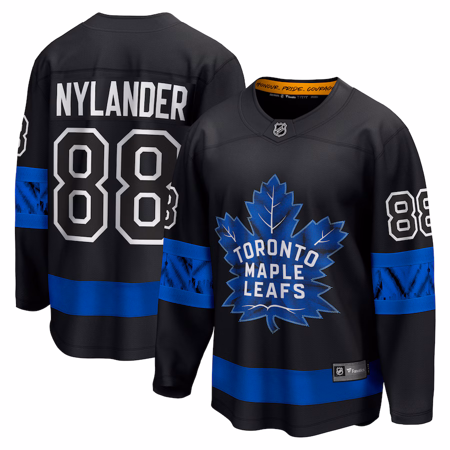Men's Toronto Maple Leafs William Nylander Fanatics Black 2021/22 Alternate Premier Breakaway Reversible Player - Jersey