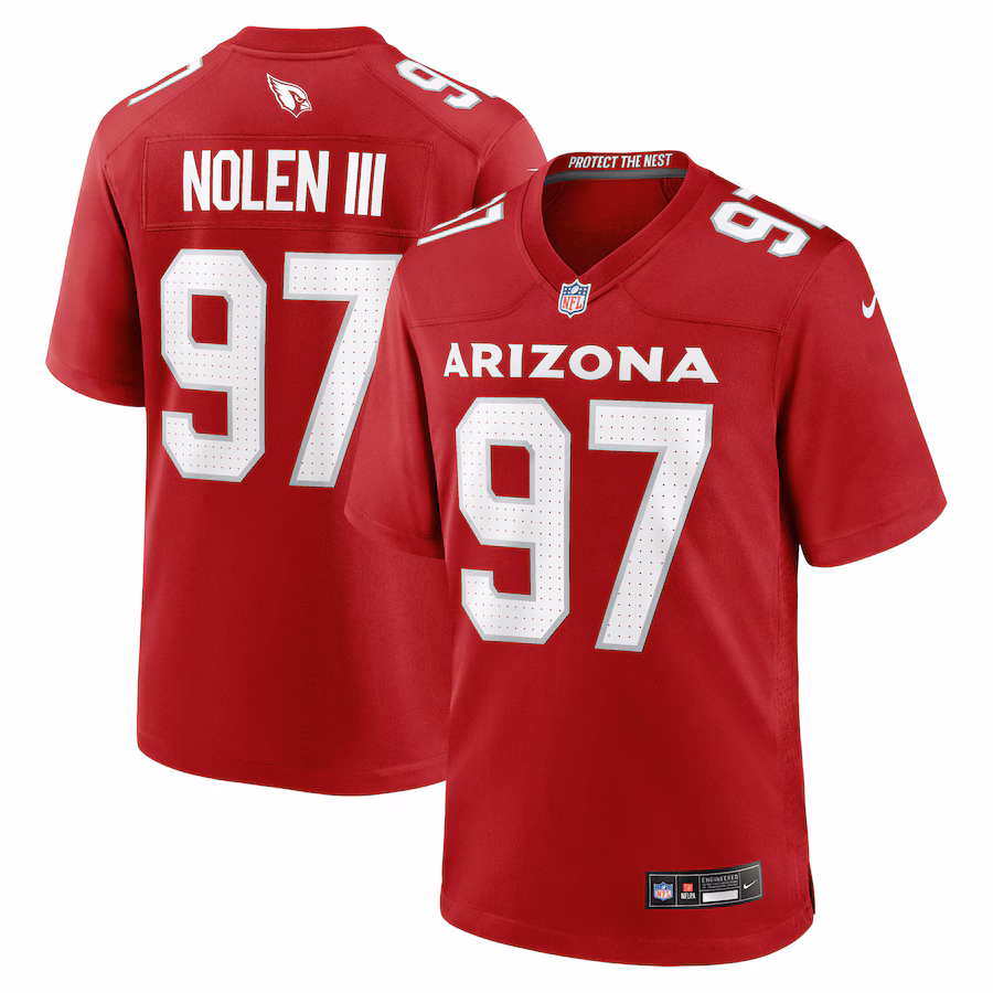 Men's Arizona Cardinals Walter Nolen Nike Cardinal 2025 NFL Draft First Round Pick Game Jersey