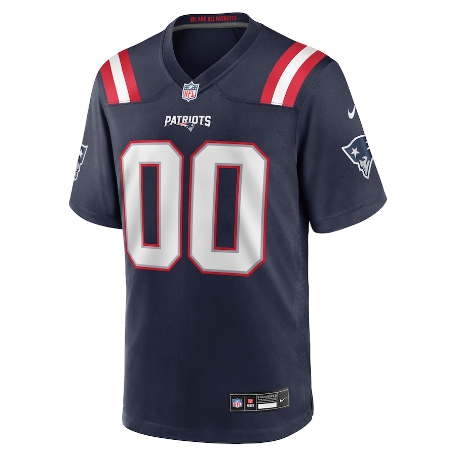 Men's New England Patriots TreVeyon Henderson Nike Navy 2025 NFL Draft Game Jersey