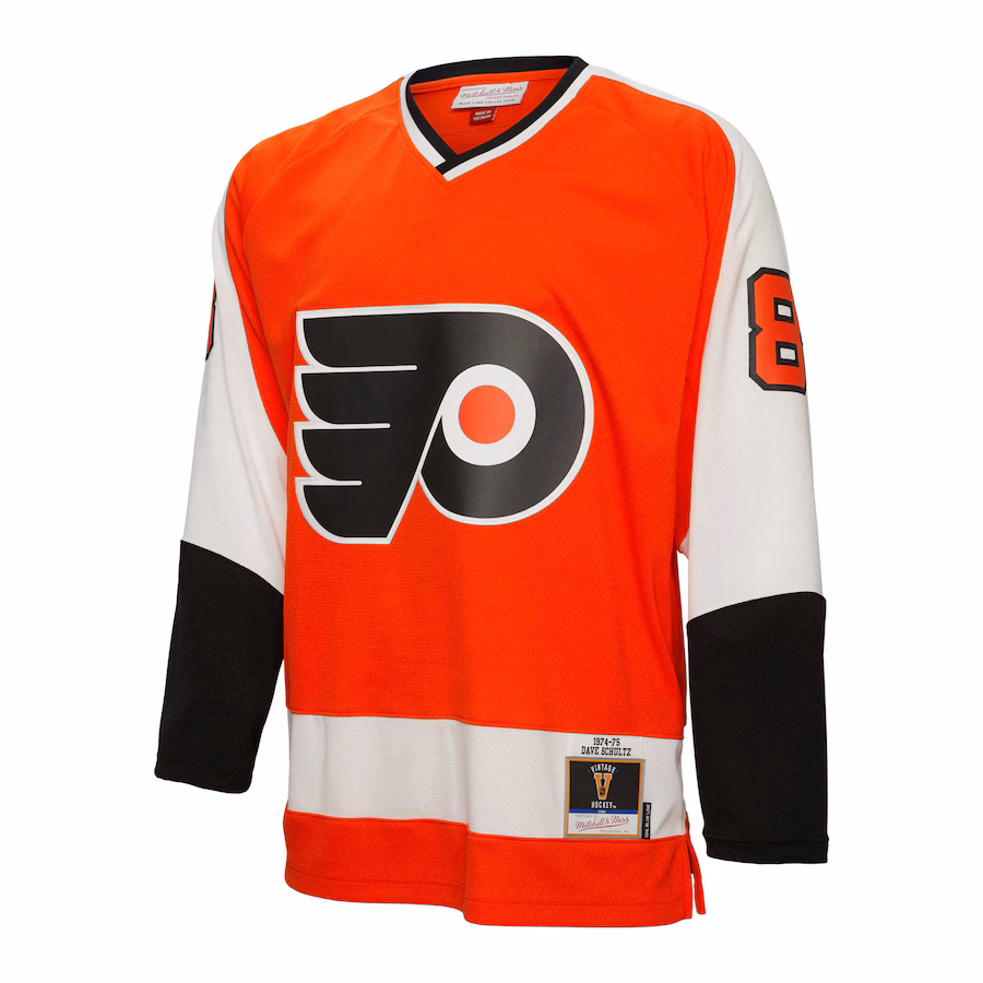 Dave Schultz Philadelphia Flyers Mitchell & Ness 1974/75 Blue Line Player Jersey - Orange