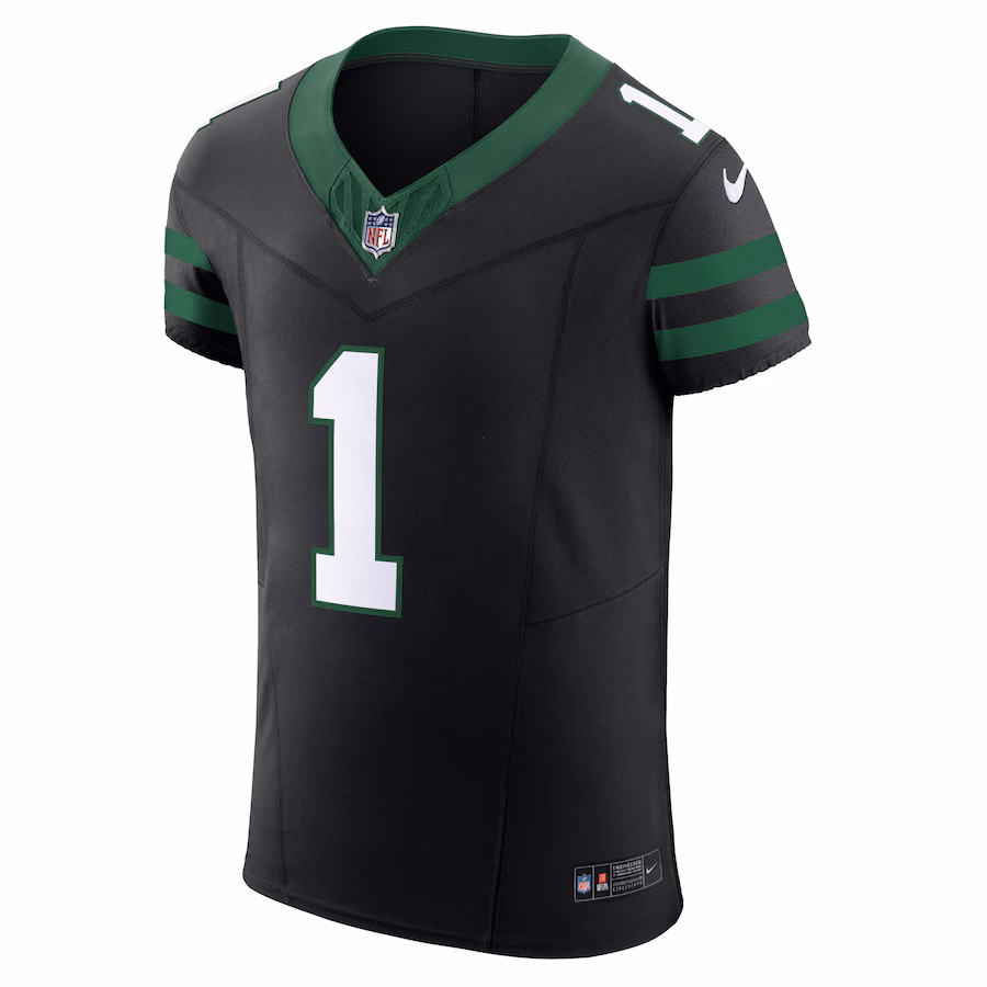 Men's New York Jets Ahmad Sauce Gardner Nike Legacy Black Alternate Vapor F.U.S.E. Elite Jersey
