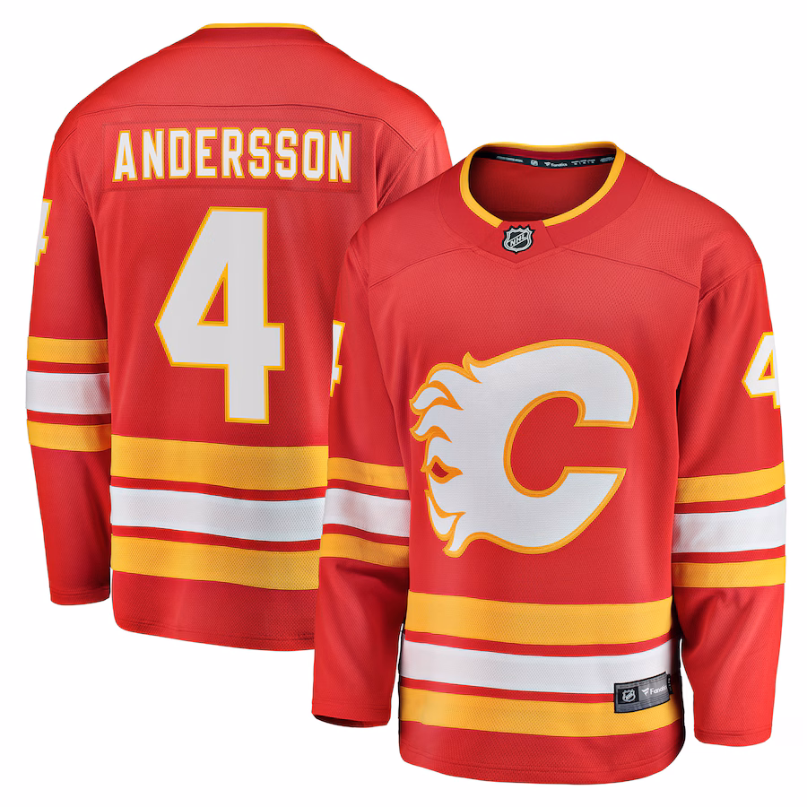 Men's Calgary Flames Rasmus Andersson Fanatics Red Home Breakaway Player - Jersey