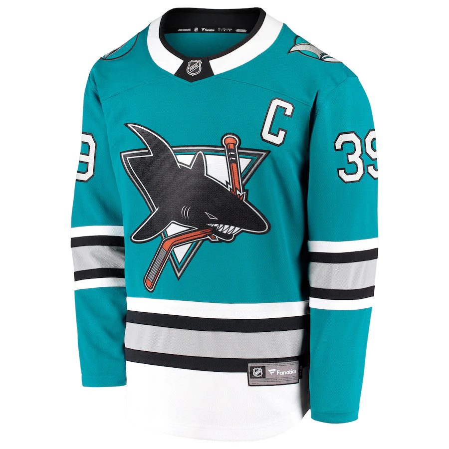 Logan Couture San Jose Sharks Fanatics 30th Anniversary Premier Breakaway Player Jersey - Teal