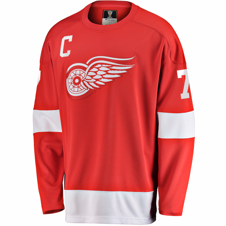 Men's Detroit Red Wings Ted Lindsay Fanatics Red Premier Breakaway Retired Player - Jersey