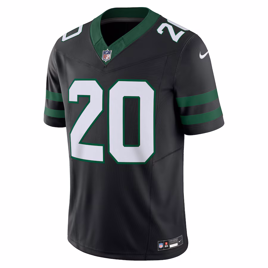 Men's New York Jets Breece Hall Nike Legacy Black Alternate Vapor F.U.S.E. Limited Jersey