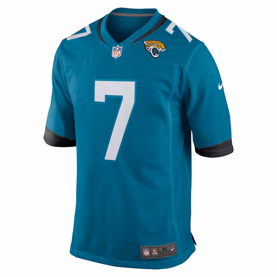 Men's Jacksonville Jaguars Brian Thomas Jr Nike Teal Player Game Jersey