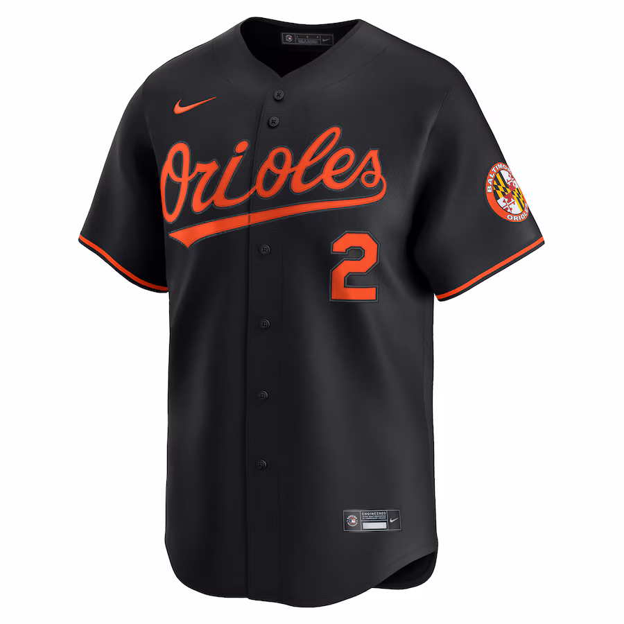 Men's Baltimore Orioles Gunnar Henderson Nike Black Alternate Limited Player Jersey