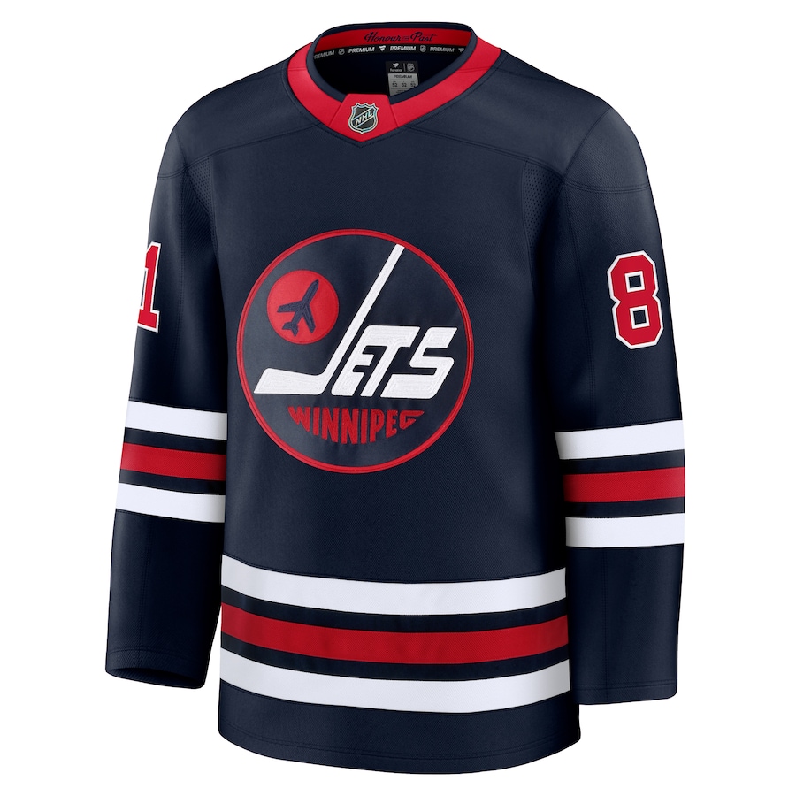 Men's Winnipeg Jets Kyle Connor Fanatics Navy Alternate Premium Player Jersey