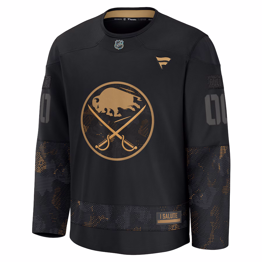 Buffalo Sabres Fanatics 2024 Military Appreciation Custom Practice Jersey - Black
