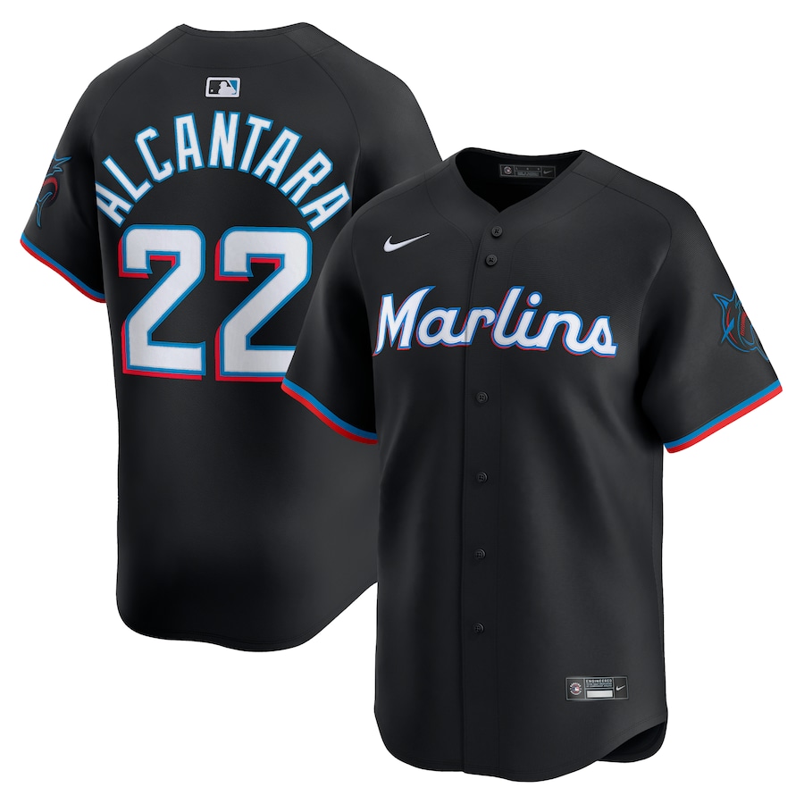 Sandy Alcantara Miami Marlins Nike Alternate Limited Player Jersey - Black