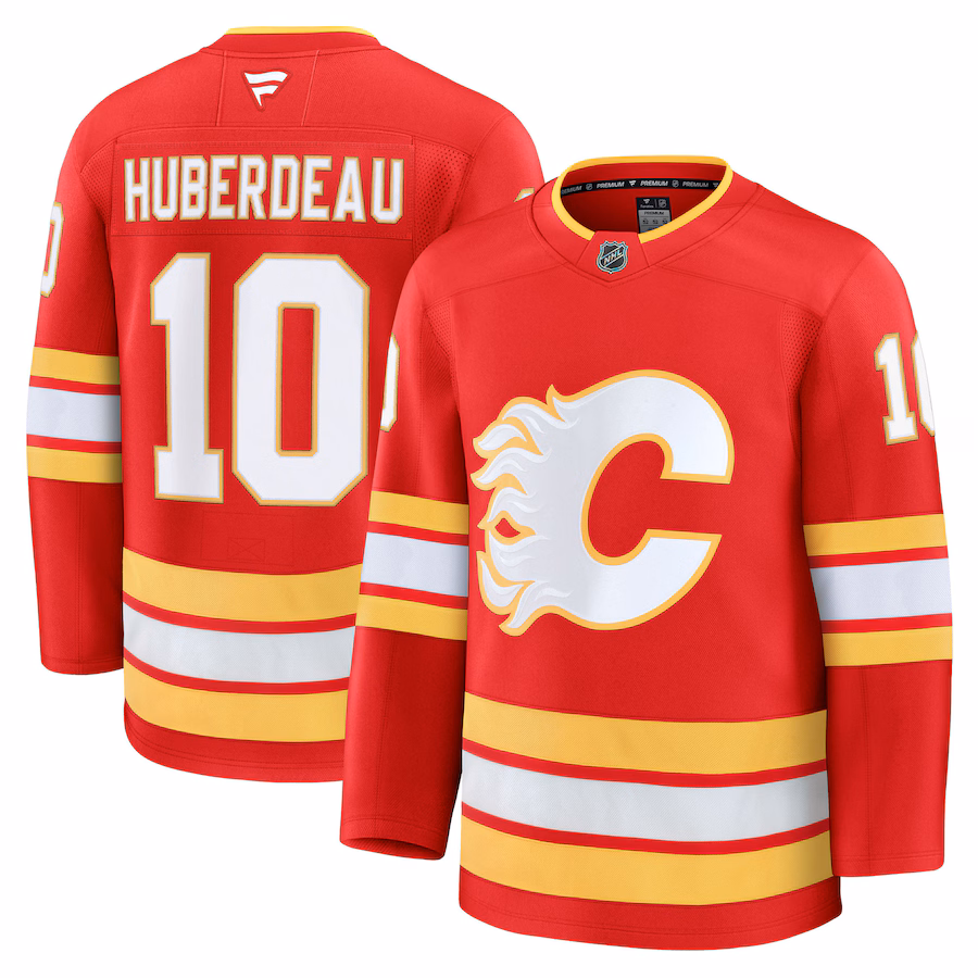 Men's Calgary Flames Jonathan Huberdeau Fanatics Red Home Premium Player Jersey
