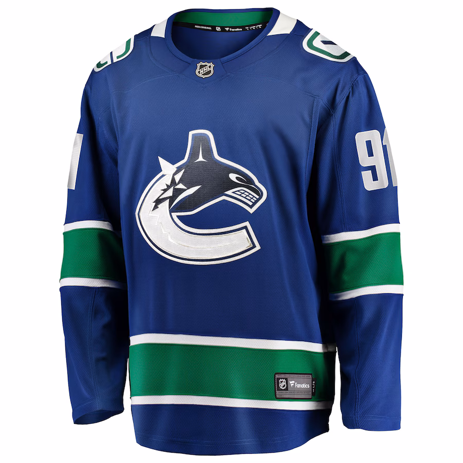 Men's Vancouver Canucks Evander Kane Fanatics Blue Home Breakaway Jersey
