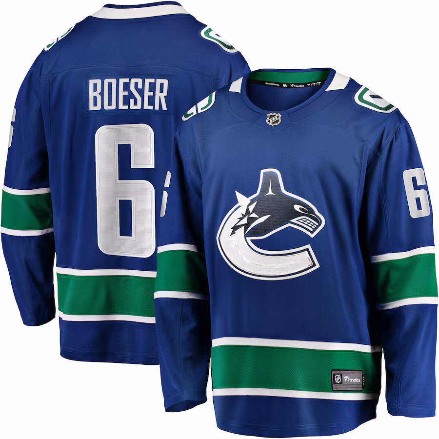 Men's Vancouver Canucks Brock Boeser Fanatics Blue Home - Breakaway Player Jersey