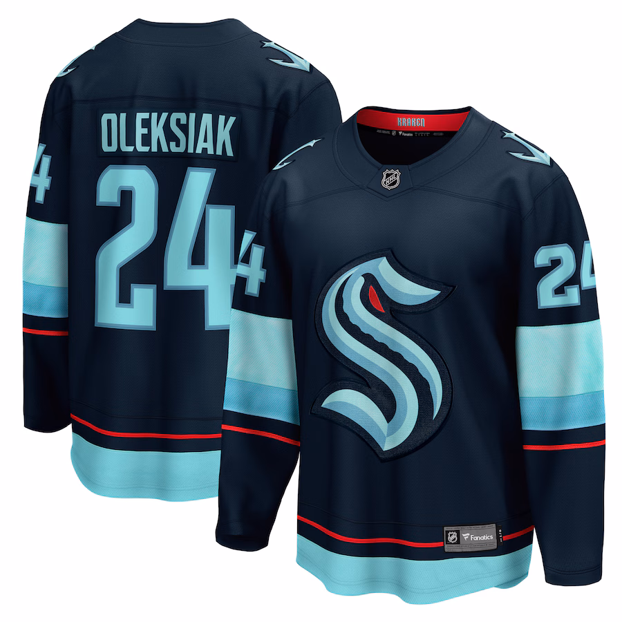 Jamie Oleksiak Seattle Kraken Fanatics Home Breakaway Player Jersey - Deep Sea Blue