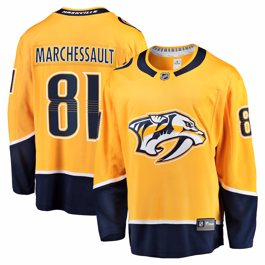 Jonathan Marchessault Nashville Predators Fanatics Home Premier Breakaway Player Jersey - Gold