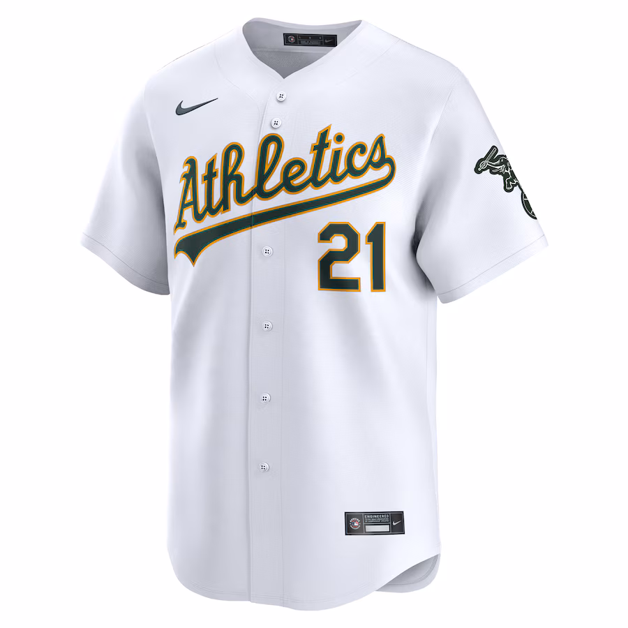 Men's Athletics Tyler Soderstrom Nike White Home Limited Player Jersey