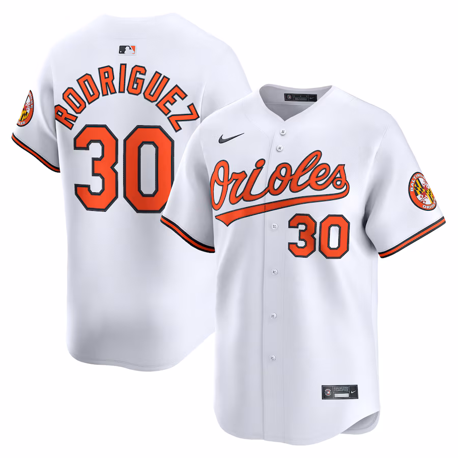 Men's Baltimore Orioles Grayson Rodriguez Nike White Home Limited Player Jersey
