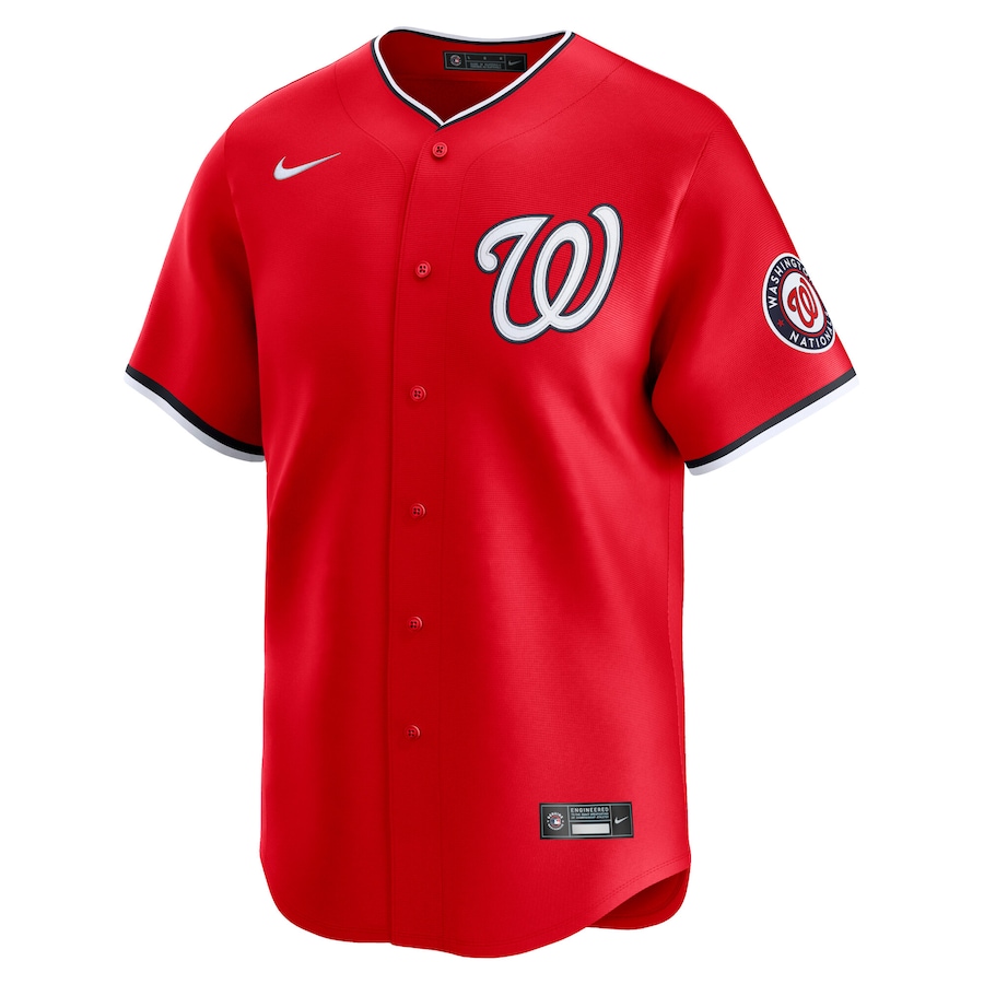 Men's Washington Nationals CJ Abrams Nike Red 2nd Alternate Limited Player Jersey