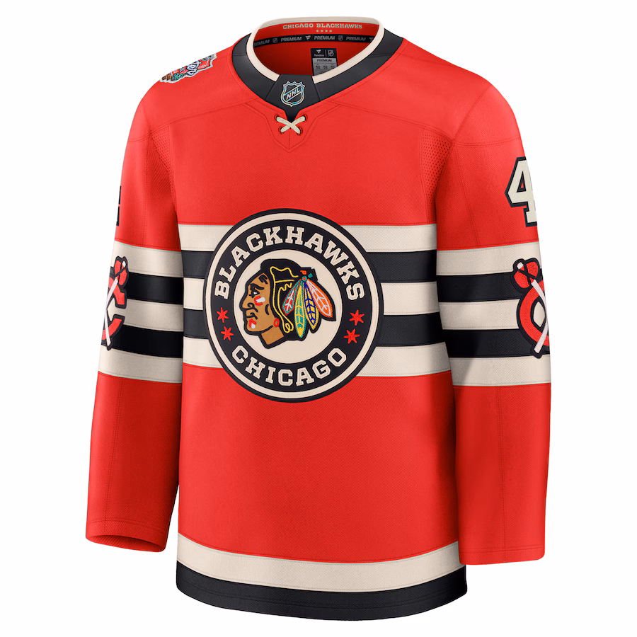 Seth Jones Chicago Blackhawks Fanatics 2025 NHL Winter Classic Premium Player Jersey - Red