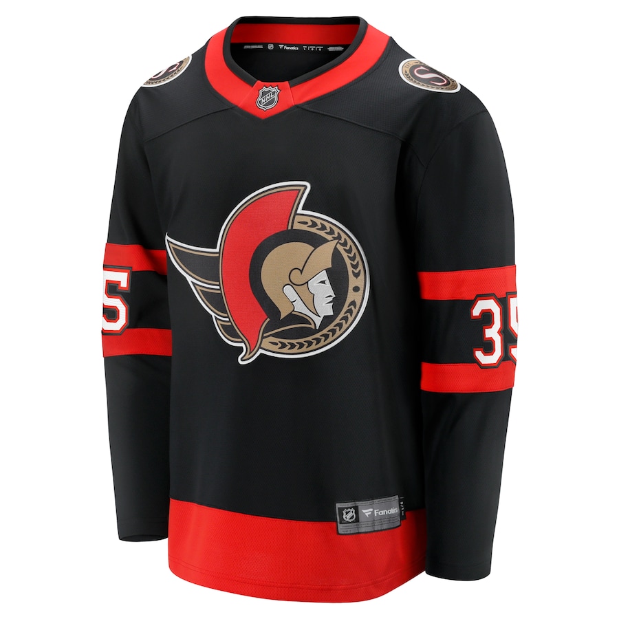 Linus Ullmark Ottawa Senators Fanatics Home Premier Breakaway Player Jersey - Black