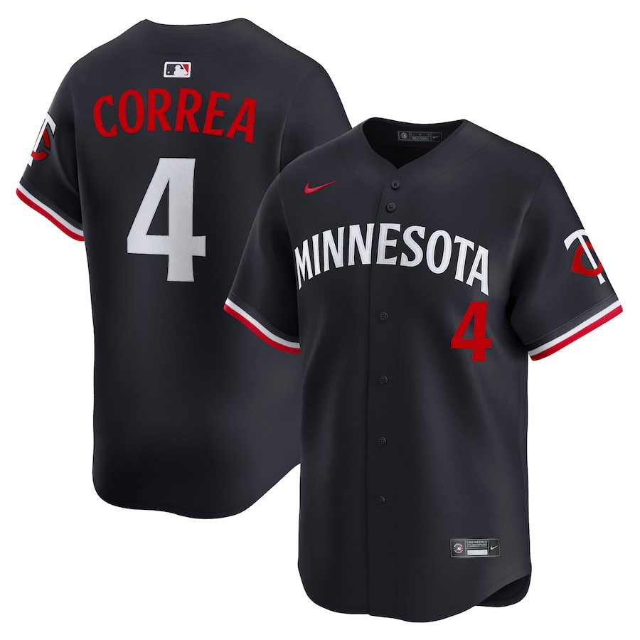 Men's Minnesota Twins Carlos Correa Nike Navy Alternate Limited Jersey