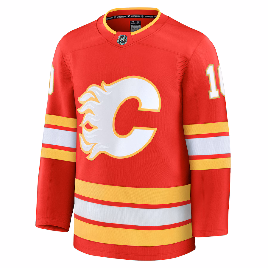 Men's Calgary Flames Jonathan Huberdeau Fanatics Red Home Premium Player Jersey