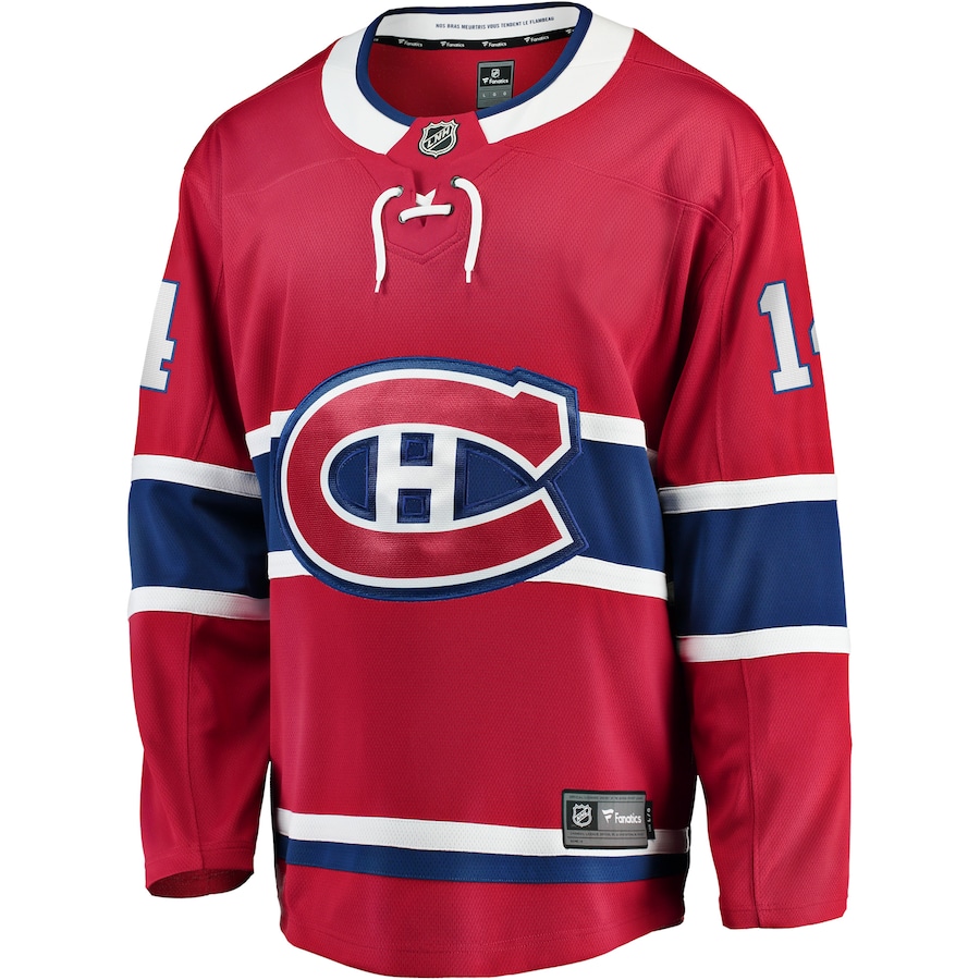 Men's Montreal Canadiens Nick Suzuki Fanatics Red Home Premier Breakaway Player - Jersey