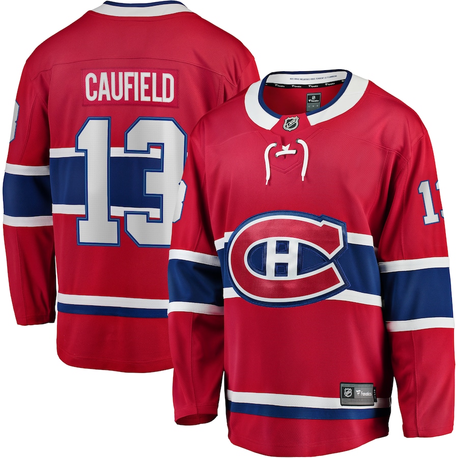Men's Montreal Canadiens Cole Caufield Fanatics Red Home Premier Breakaway Player Jersey